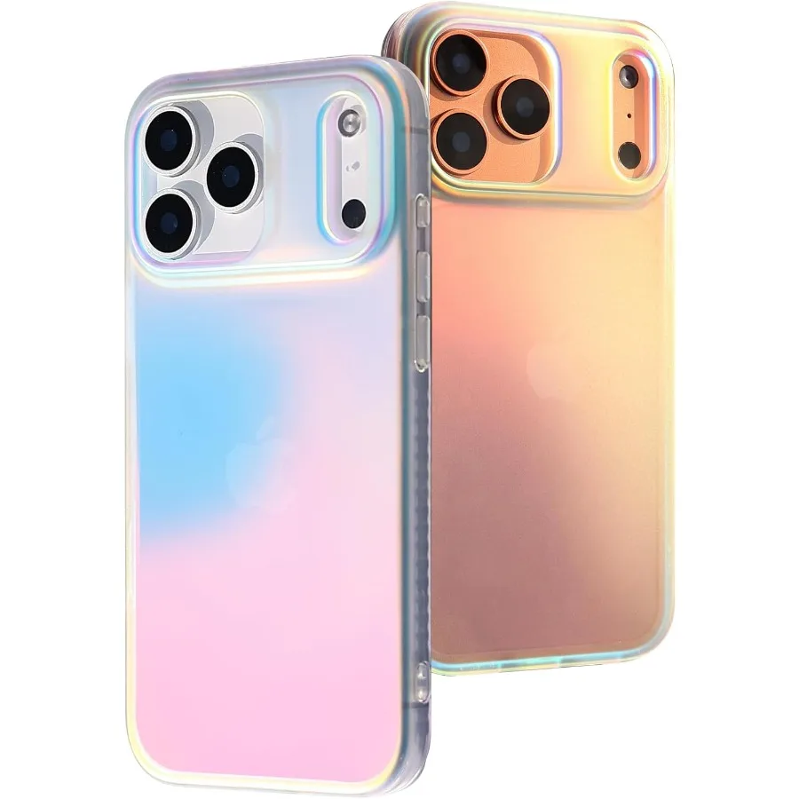 

Holographic Phone Case for iPhone 17 Pro with 10FT Drop Protection Translucent Matte Hard PC Back and Soft Silicone