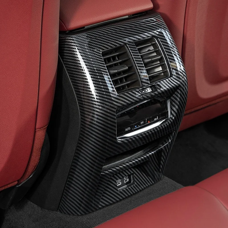 ملصقات بي إم دبليو X3 من ألياف ABS G01 X4 G02 2022 غطاء ذراع نقل الحركة المركزي وغطاء اليد الجانبي وإكسسوارات داخلية للسيارة من ألياف الكربون #4