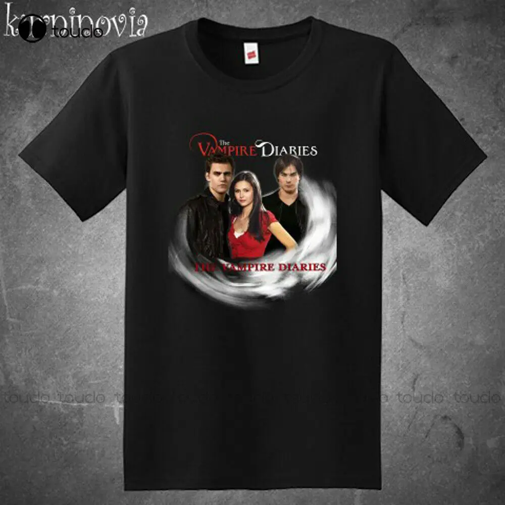 Vampire Diaries Tv Series Logo Men'S Black T-Shirt Size S To 5Xl Men Shirts Fashion Custom Aldult Teen Unisex Fashion Funny New