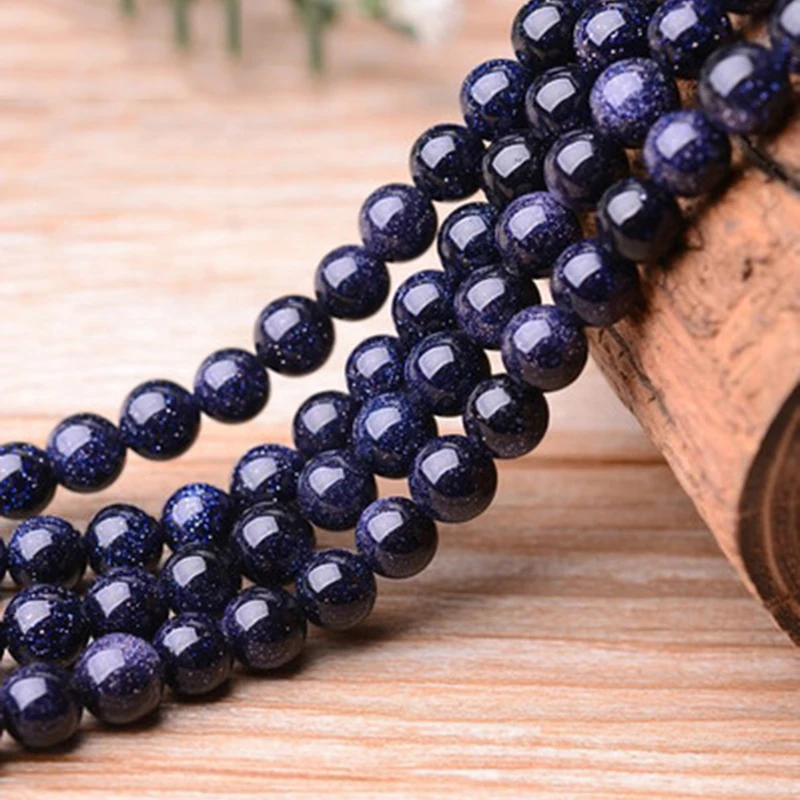 1 String Starry Blue Beads 4-14mm Stonr Bead Loose Beads for DIY Bracelet Necklace Jewelry Making Findings Wholesale