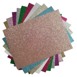 Glitter Cardstock Rose Gold For Making Crafts 300GSM 12