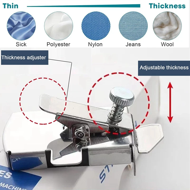 Guía de costura magnética, 2 piezas de guía de costura magnética para máquina de coser + 2 piezas de bobinas + 4 piezas de caja de bobina de fácil instalación