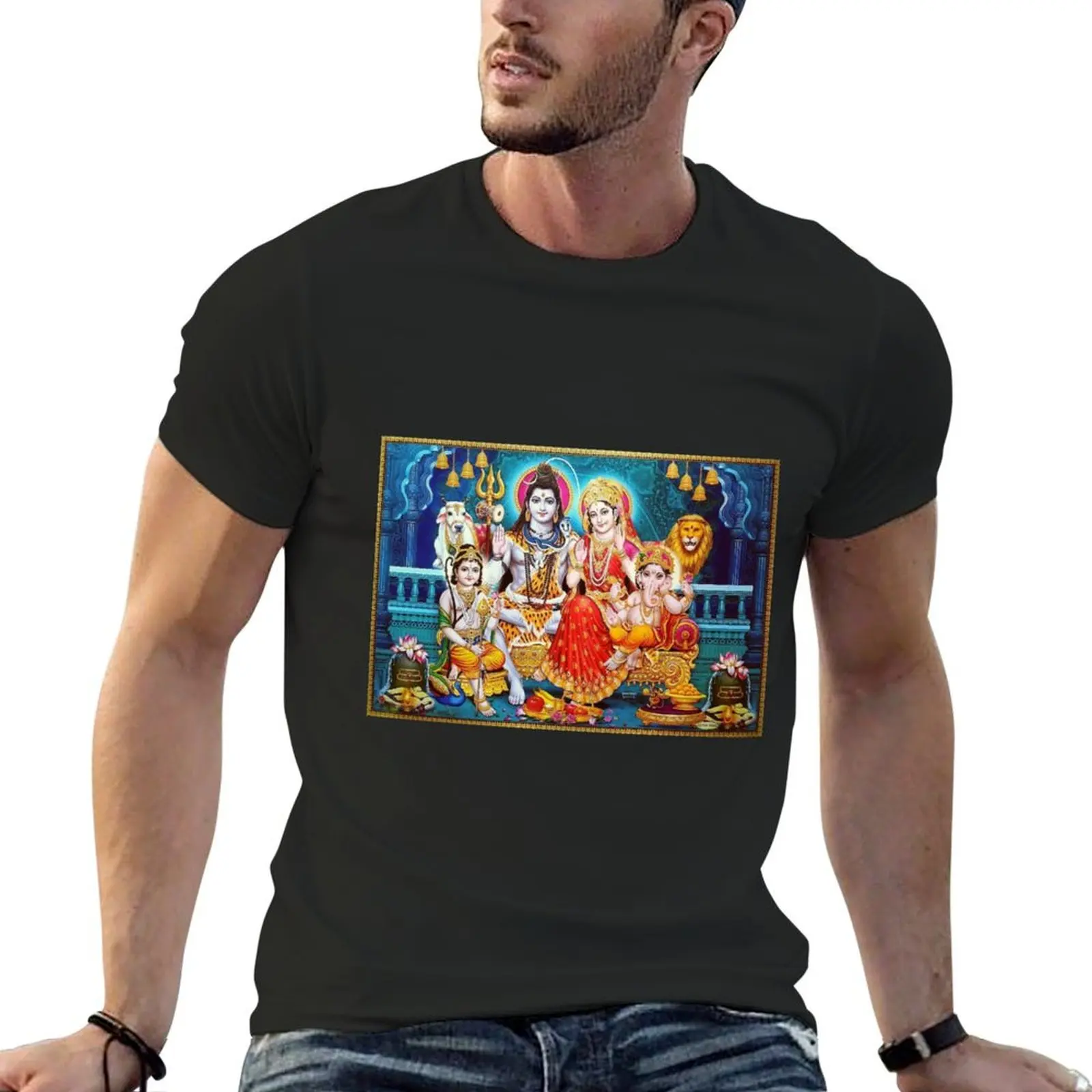 Om Namah Shivaya T-Shirt summer clothes oversized graphic tee boys whites street wear T-shirt men