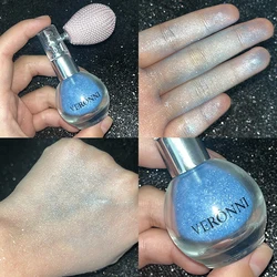6-Color Diamond Highlighter Powder Spray Waterproof High Gloss Glitter Body Bronzer Highlight Powder Face Contour Illuminator