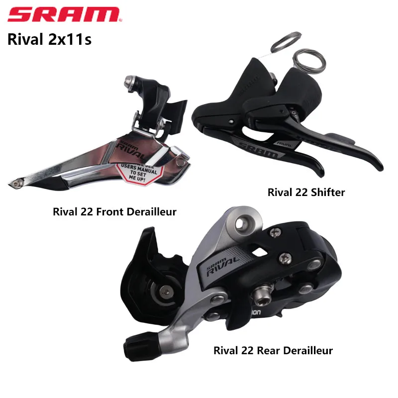 Sram Rival 2x11s Shifter Right Left 22S Front Derailleur Middle Cage Rear Derailleur Road Bike Mini Set