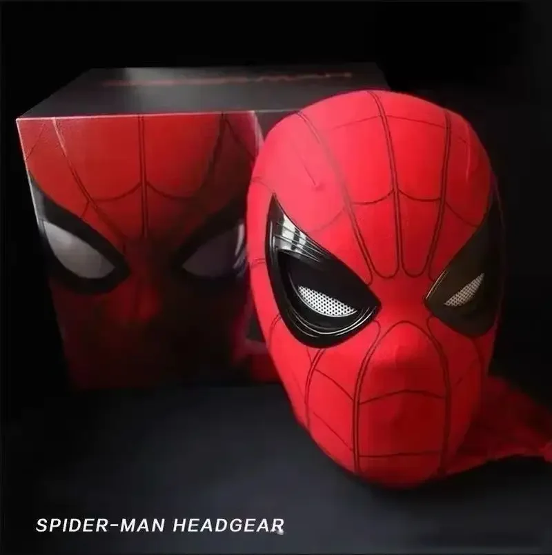 In Stock Miles Spider-Man 1:1 Scale Electronic Mask With Moving Glowing Eyes Ring Control Cosplay Toy Gift For Boys Gift view 6