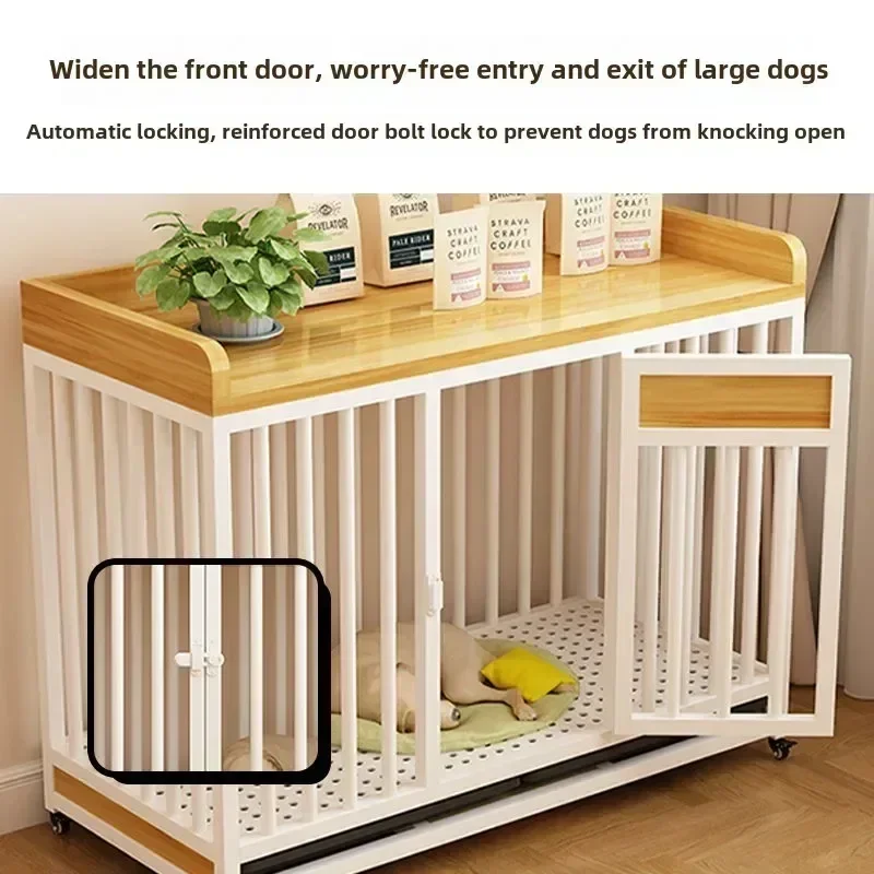 Dog Cage Large Medium Small Dog Indoor Square Tube Base Dog House Pet Household Square Tube Fence Fence Kennel Villa Pet Fence