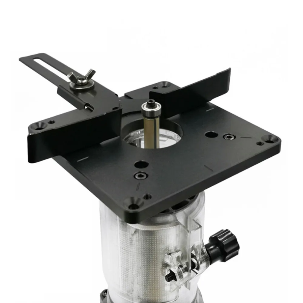 

Aluminum Alloy Router Table Insert Plate CNC Compatible Professional Grade Trimming Machine Flip Board Hardware Accessory