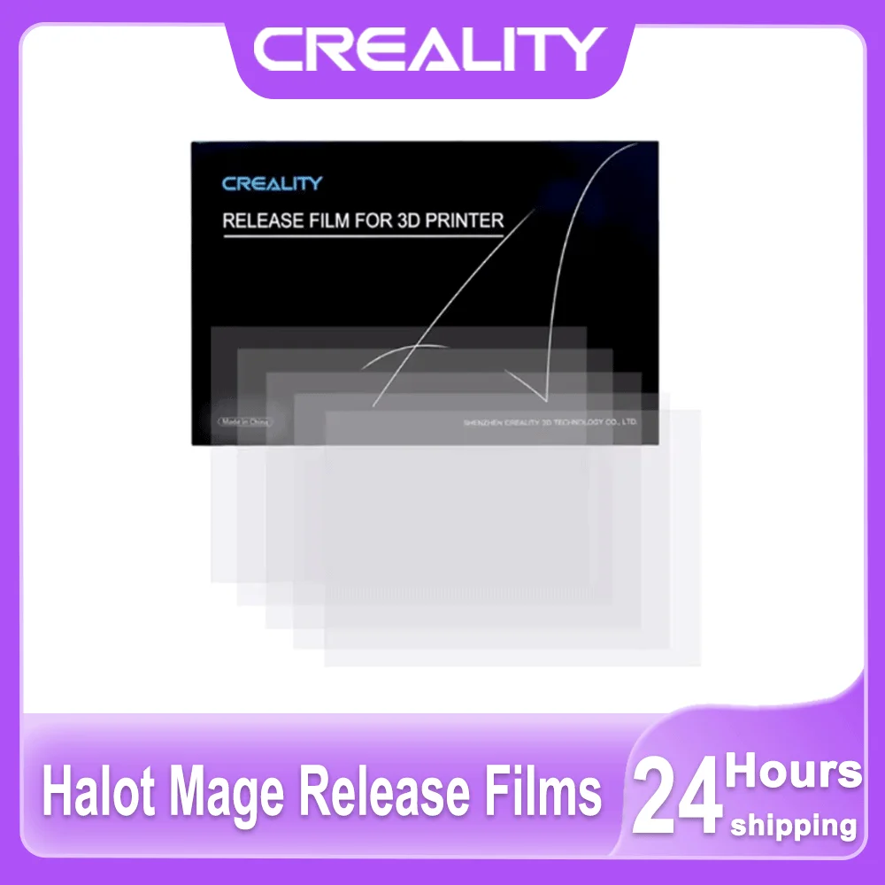 

Creality 5 шт. FEP-пленки Halot Mage Release для HALOT MAGE/HALOT MAGE Pro, другие 10-дюймовые ЖК-дисплеи SLA DLP 3D-принтеры 286x198x0,15 мм