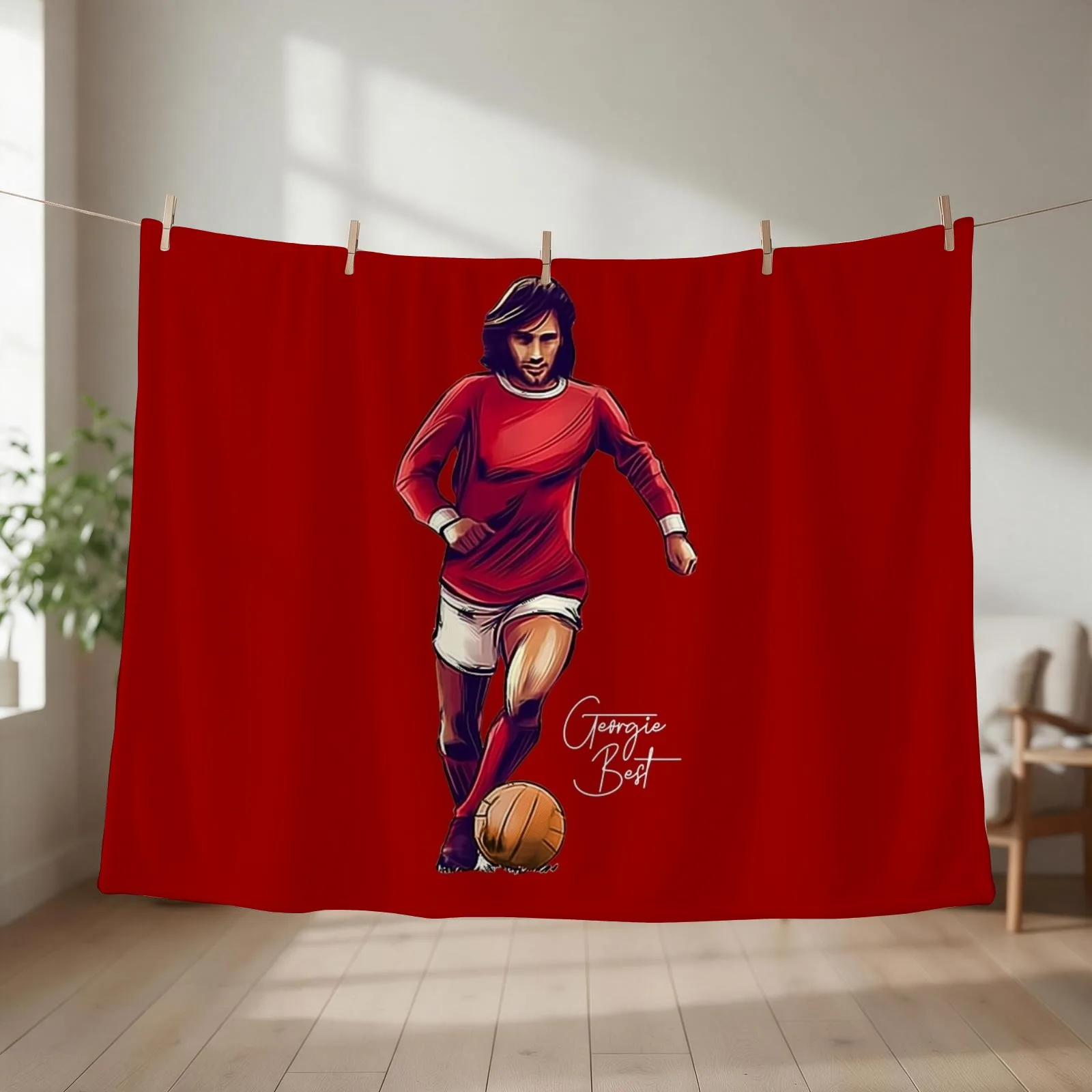 Georgie Best Superstar Throw Blanket couch cozy soft plush fuzzy picnic outdoor blanket