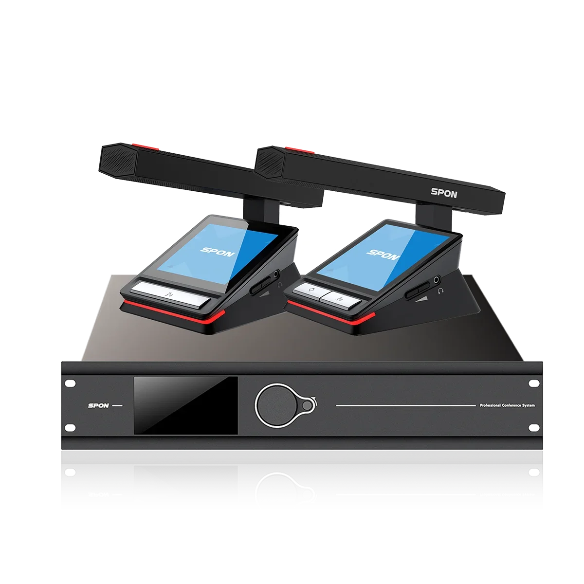 

Meeting Room Conference System with Digital and Analog Microphone Support One-touch Voting