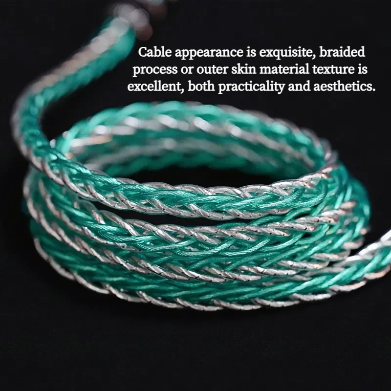 XINHS XH15 Glowing Emerald 8-Cores 7N OCC Gold Plated Silver