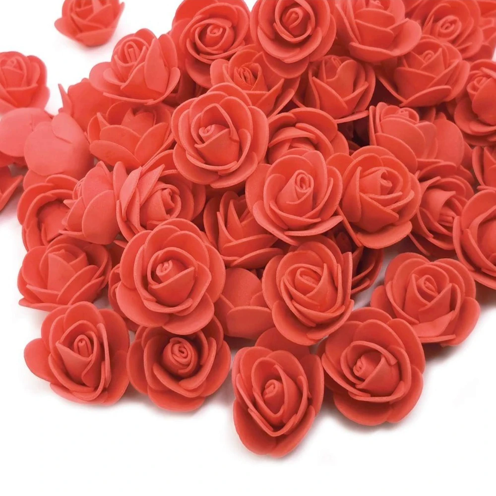 300 Stück künstliche Rosenblütenköpfe, 4 cm, aus Schaumstoff, für Heimdekoration, Gartenparty-Dekoration, Braut- und Hochzeitsdekoration