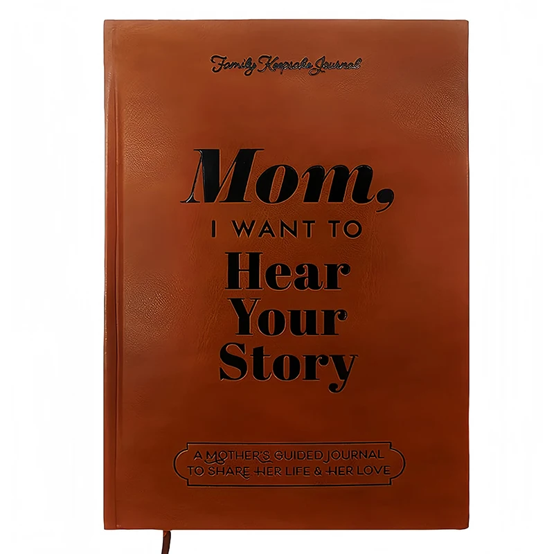 Imagem -02 - Mãe e eu Quero Ouvir Sua História de Couro Hardcover Ribbon Bookmark Tell ME Your Life Journal Meaningful Memory Journal