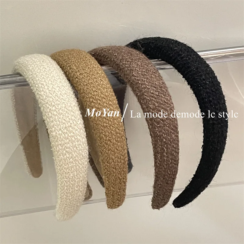 French Vintage Knitted  Wool Hairhoop Hair bands for Girls and Women Headbands Hair Accessories for Winter