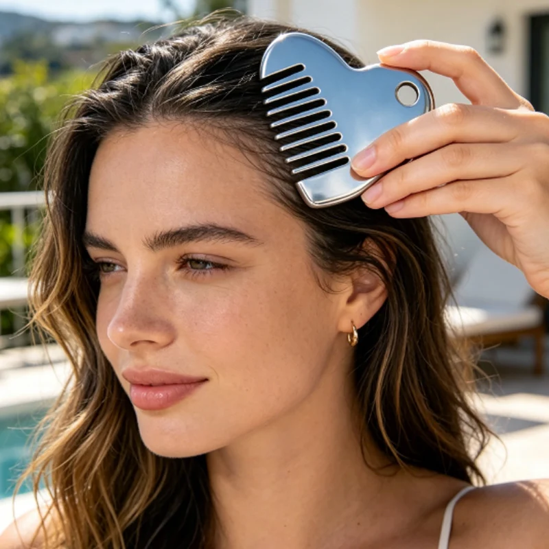 

1pcs Stainless Steel Gua Sha Facial Tools,Metal Gua Sha Board for Face & Body,Tighten Skin & Anti-Wrinkle Massage Tool for Eyes