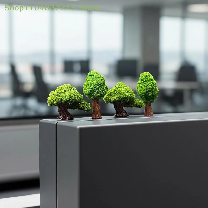 petiteOdorless Green Fortune Wishing Tree 2/3/4Pcs Natural Fresh Large Size Ornament for Car Home Decoraccessories