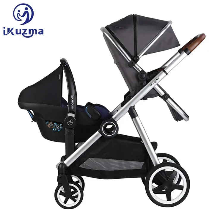 Luxury 3 in 1 Twin Double Stroller Boy And Girl