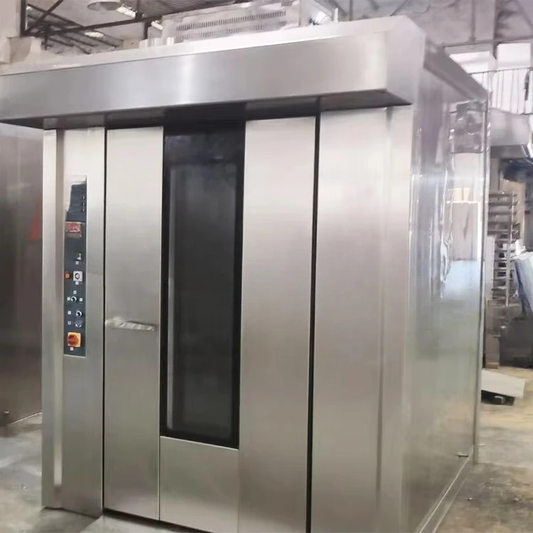 Horno rotativo comercial de 32 bandejas, equipo para hornear pan, panadería, horno giratorio de aire caliente con 32 bandejas