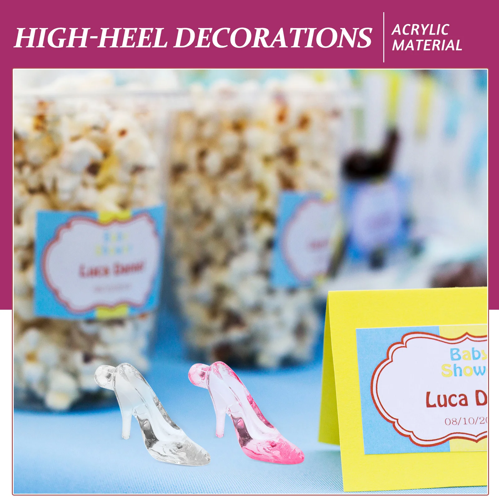 

96 шт. украшения на высоком каблуке акриловый шарм для изготовления ювелирных изделий своими руками детский душ вечерние сувениры ремесленные украшения кулон ручной работы