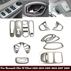 For Renault Clio IV Clio4 2013 2014 2015 2016 17 2018 ABS matte door handle bowl window switch panle cover interior Accessories