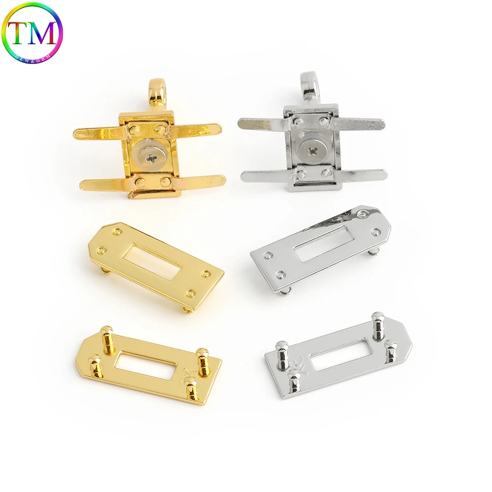 Metal Turn Lock Buckles Purse Closure Latch Women Handbag Twist Snap Locks Clasp Bags Replacement Accessories