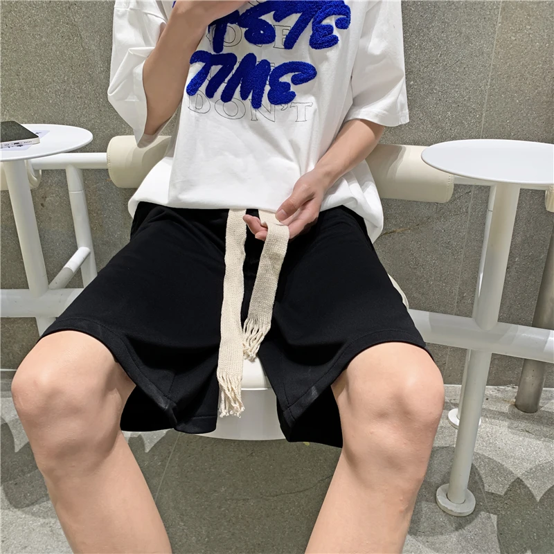 Hip hop alta rua shorts masculino solto fitness gym formação ulzzang shorts bf vento treino walkingsport jogging verão shorts