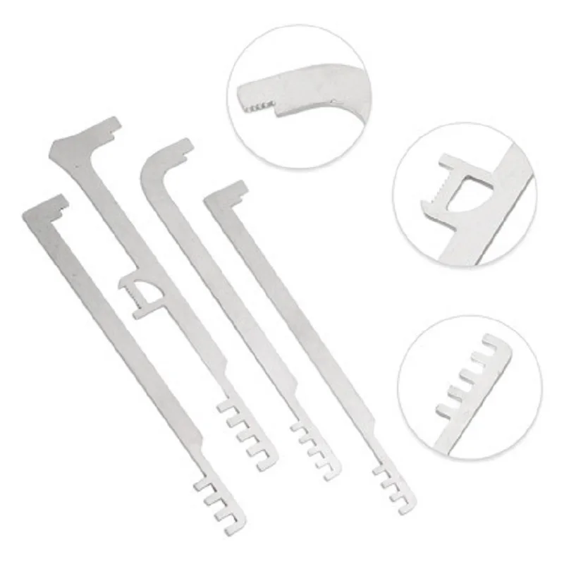 

4pcs Stainless Steel Comb tools Metal Teeth Lock repair Set For Firefighting Durable Pocket Size Emergency Tools