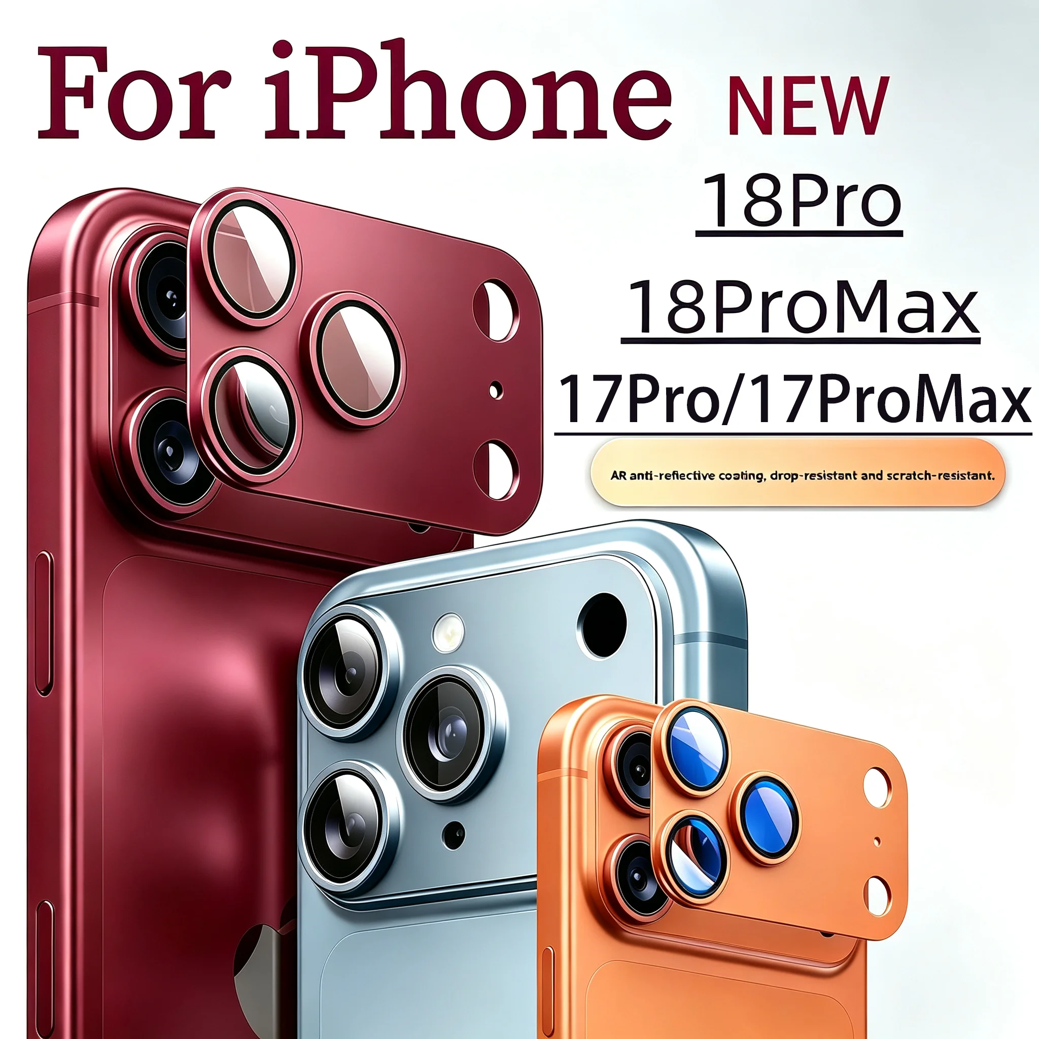 3/2/1 Pcs Frosted Armor Camera Lens Protector for iPhone 18 17 Pro Max 18 17 Pro One Piece Metal Glass Original Official Glacier