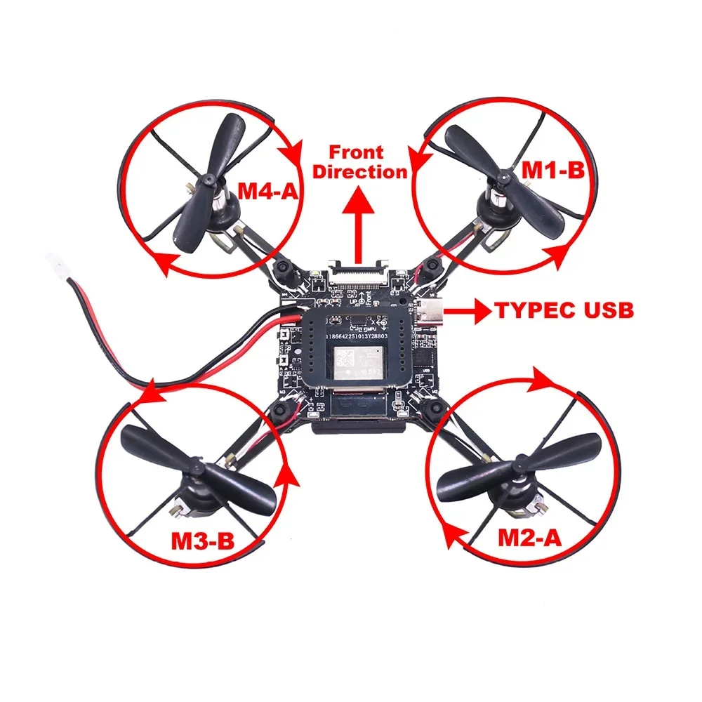 ESP32-S2 Flight Controller Open Source DIY Kit, WiFi Controlled Drone Compatible with Crazyflie for Programming Learning