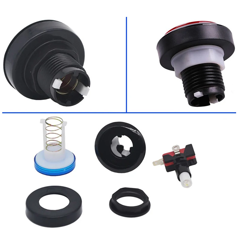 1 pièces 45mm bouton poussoir Arcade bouton Led Micro interrupteur 12V bouton d'alimentation ensemble de commutateurs vert/jaune/rouge/blanc/bleu