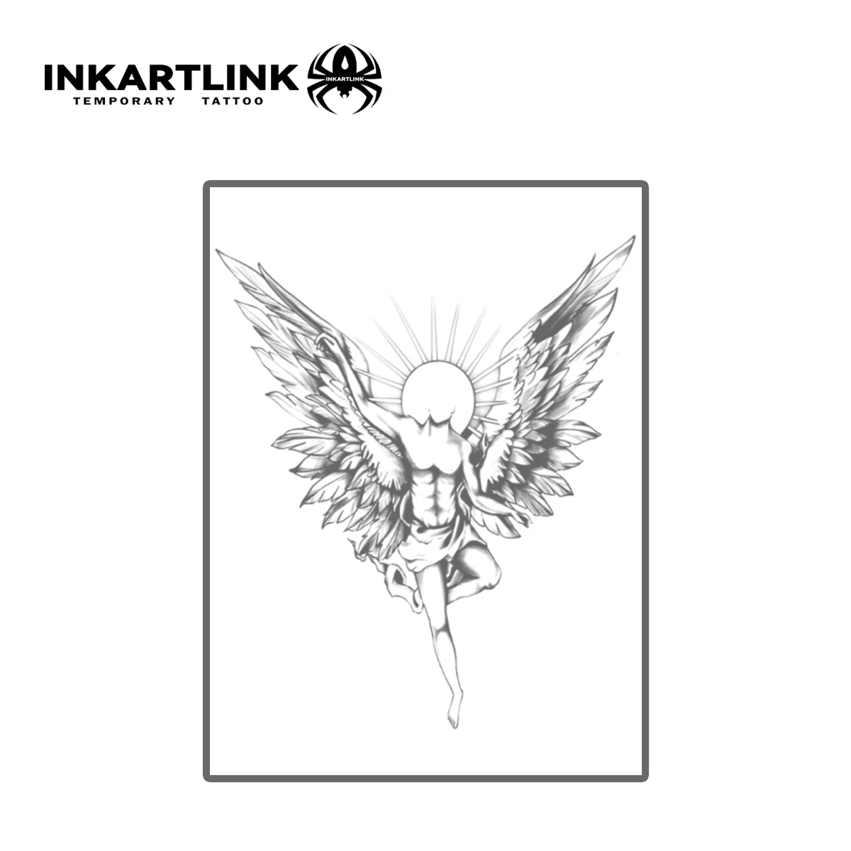 ملصق وشم مؤقت من Wisdom Angel، وشم سحري مقاوم للماء، وشم مزيف يدوم حتى 15 يومًا، وشم شبه دائم #3