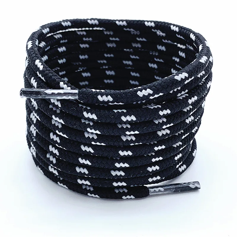 5MM Round Shoelaces Flower Dots Solid Laces Polyester Shoelaces Matching Sports Shoes Tooling Martin Boots Hiking Shoelaces