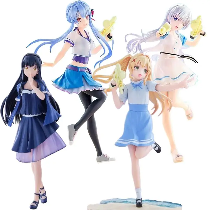 Genuino Sega verano bolsillos Luminasta Naruse Shiroha Sorakado Ao Tsumugi Wenders Kushima Kamome Original Anime figura modelo Juguetes
