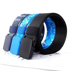 110-170cm Men Female Jeans Belt Nylon Adjustable Belt Outdoor Travel Waist Metal Unisex Buckle Trousers Pants Belts for Women