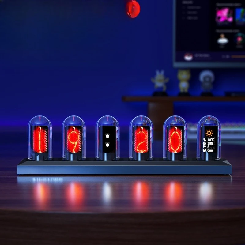 

Clock RGB table decoration e-sports room computer desktop ornament LED digital desk clock gift