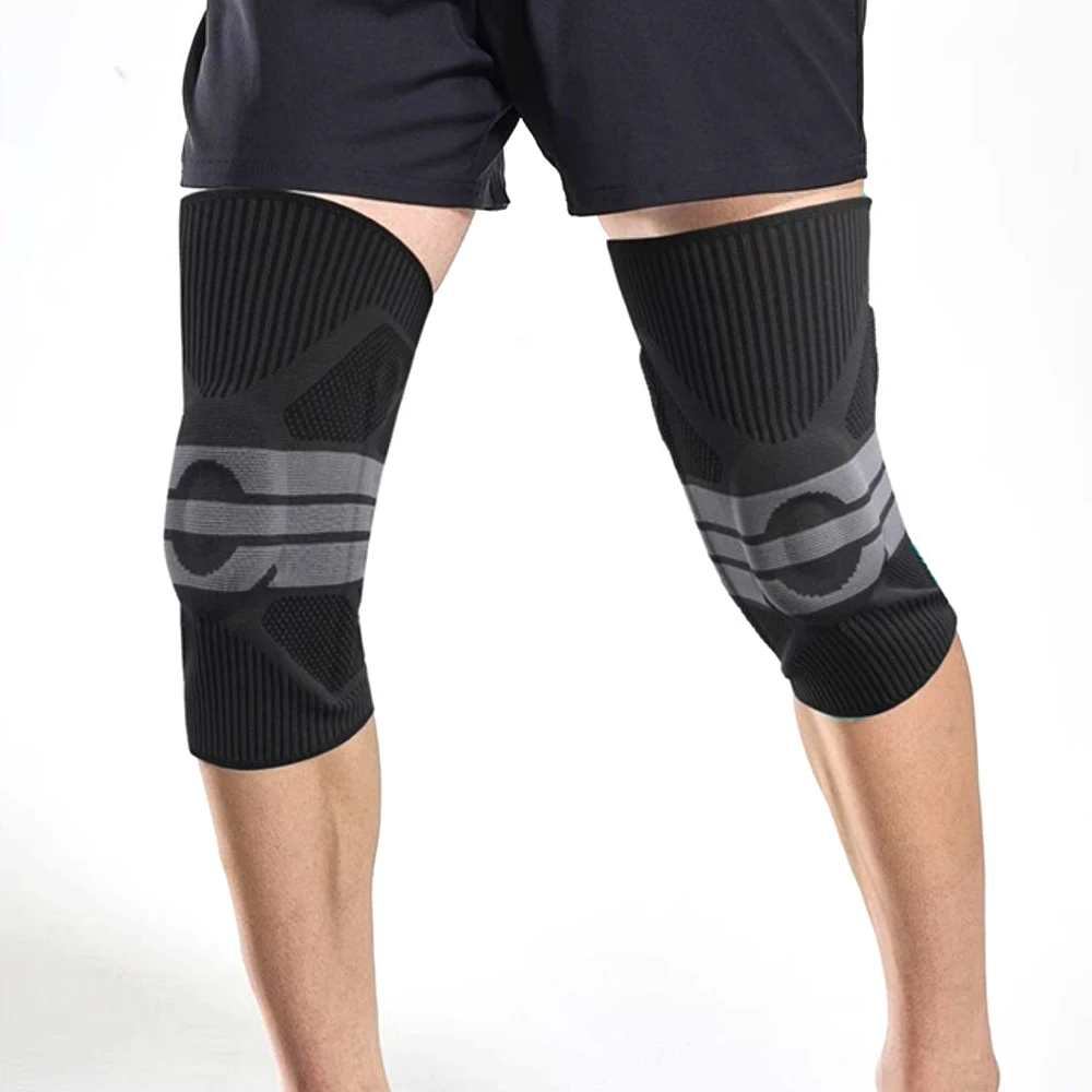 

1 шт. наколенник больших размеров для женщин и мужчин, наколенник с подушечкой надколенника и боковыми стабилизаторами, компрессионная поддержка для ACL/PCL