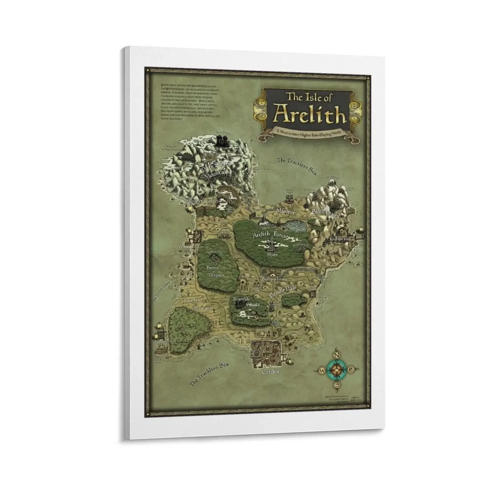 

Arelith Map Canvas Painting poster anime home decor decorative wall canvases home decoration luxury