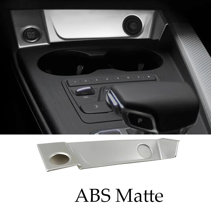 ABS Matte cigarette Lighter frame Cover trim Panel Sequins car styling Accessories 1pcs Applicable to For Audi A4 b9 Car 2016 17