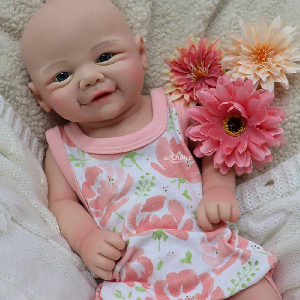 

Washable 17inch Silicone Reborn Baby Doll Lifelike Full Body Silicone Cuddly Newborn Girl Doll Perfect For Collectors Artists