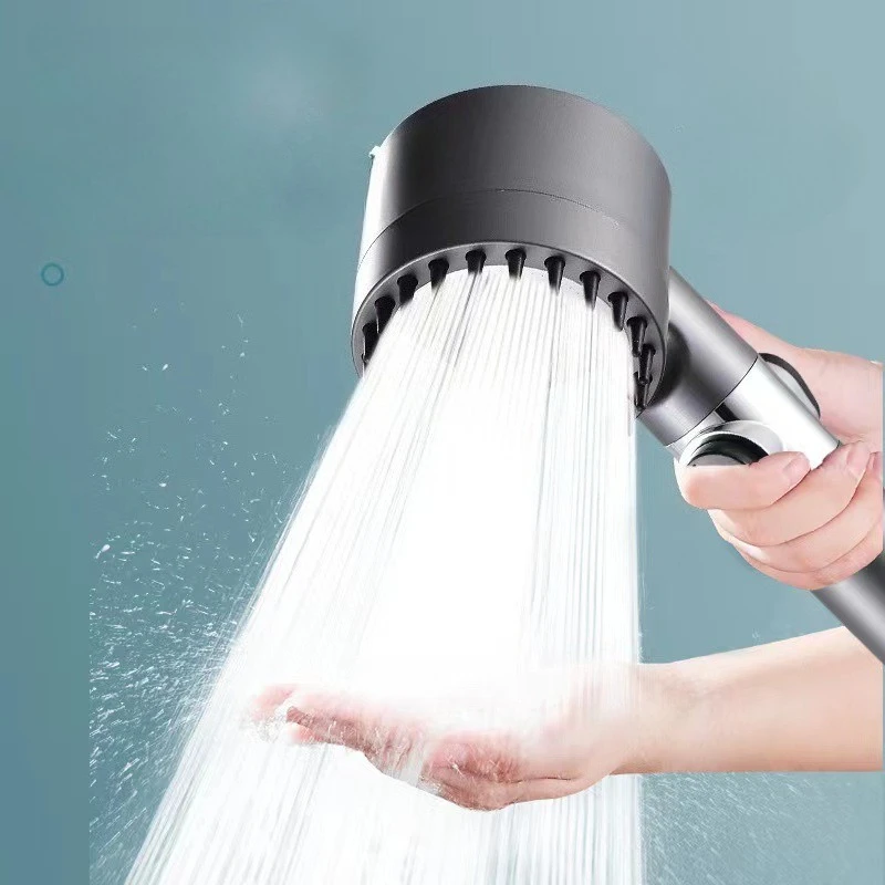 3 Mode High Pressurized Filter Shower Head with Massage Brush Adjustable Rainfall Faucet Bathroom Shower Accessories