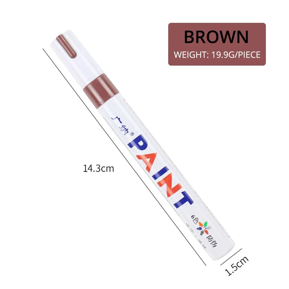 White Waterproof Cars Wheel Tire Oily Mark Pen Auto Rubber Tyre Paint Pen Cd Metal Permanent Paint Marker Graffiti Touch Up
