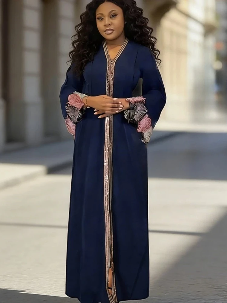 

African dresses for woman Turkey dresses luxury elegant 2024 Abaya from Dubai evening festive dress Muslim Robe africa clothing