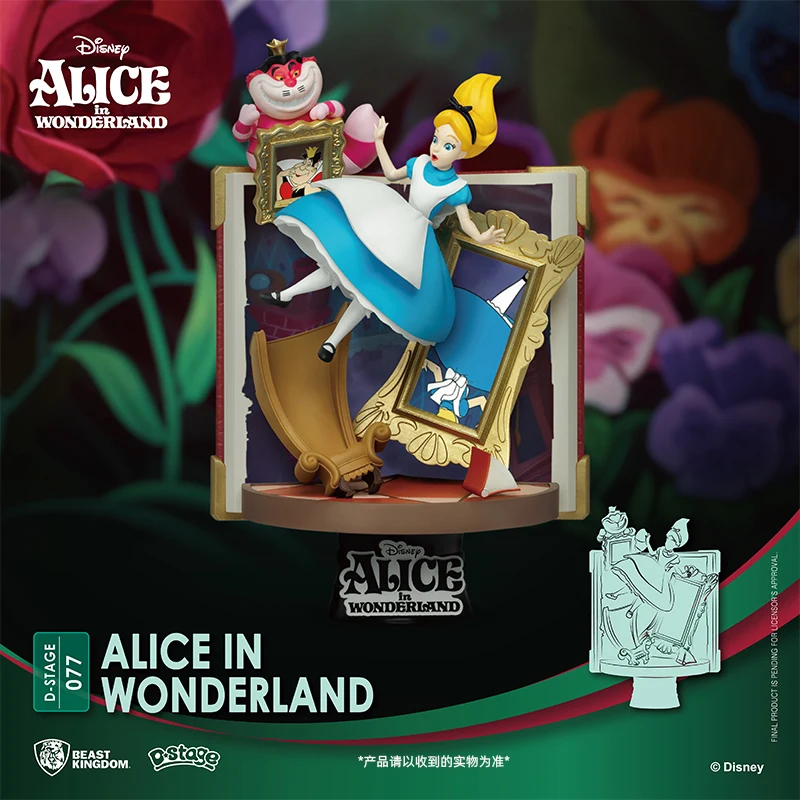 New Disney Authentic Storybook Serie The Little Mermaid Tangled Snow White Alice Figurine Desktop Ornament Gorgeous Birthday Gif