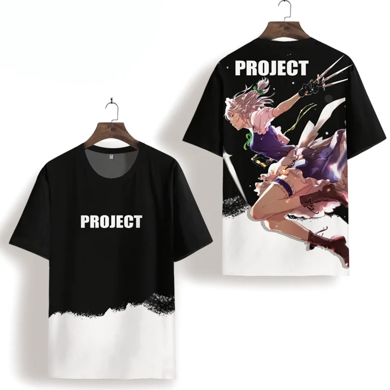 كيريسامي ماريسا توهو مشروع تأثيري تي شيرت شعبية ثلاثية الأبعاد طباعة الاطفال أنيمي تيز الصيف الرجال النساء Harajuku قصيرة الأكمام Y2k القمم