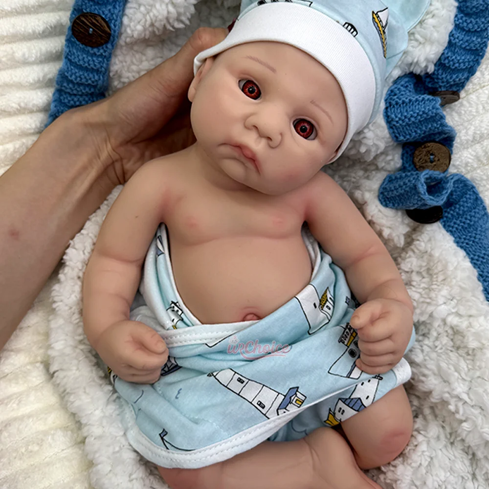 Poupée nouveau-né réaliste en silicone souple de 40 cm, collection Art Artist, yeux ouverts, pour anniversaire ou Noël.