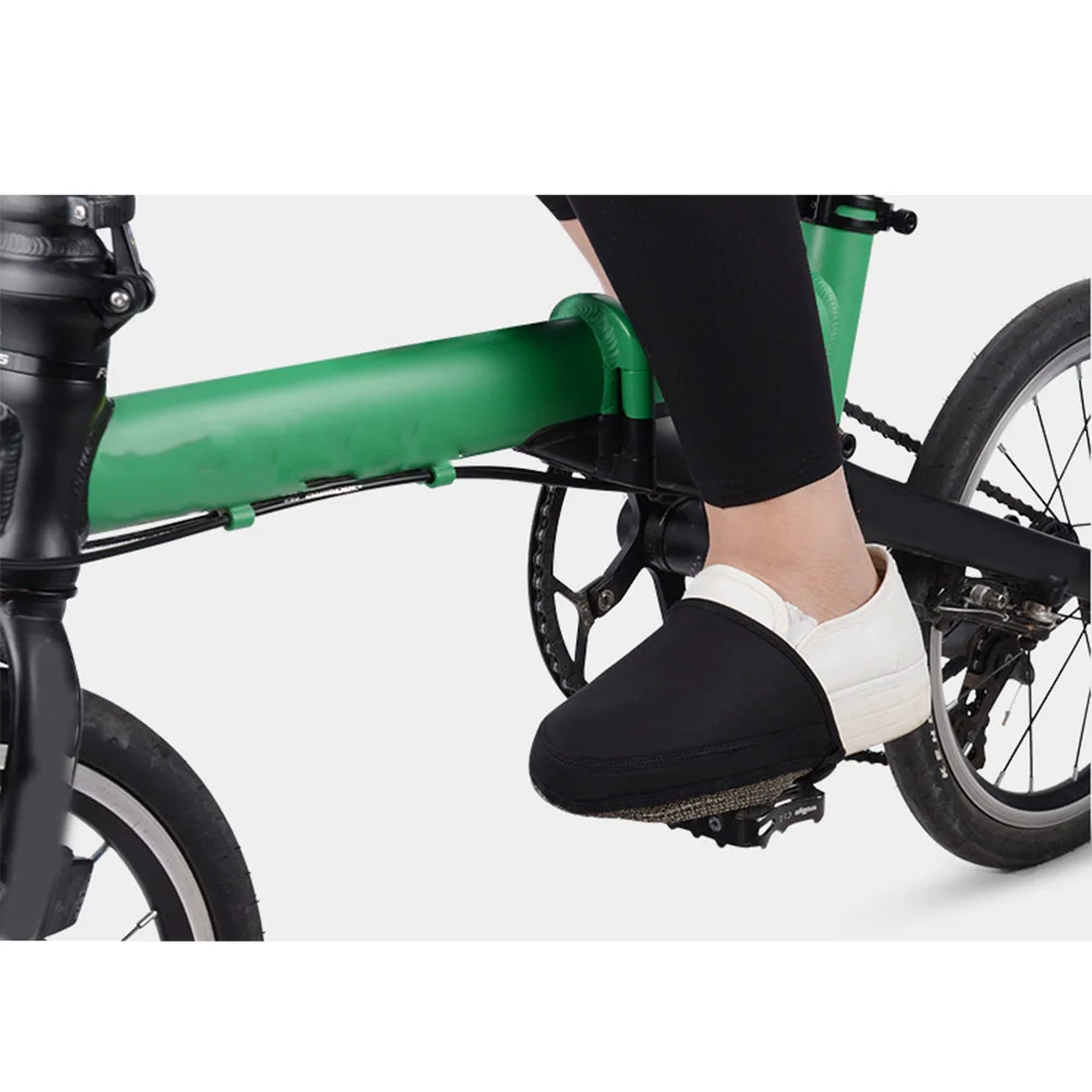 1 Paar winddichte, warme Fahrradüberschuhe, schwarz, Größe S M, halbe Überschuhe, wasserdicht, rutschfest, Schuhüberzug