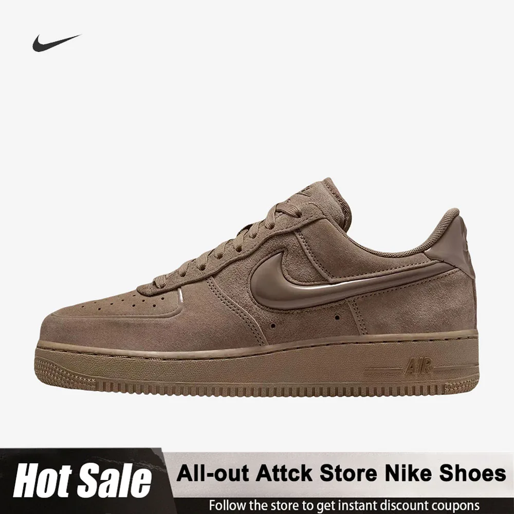 

Nike Original Genuine Nike Air Force 1 Classic Low-Top Sneakers For Women Brown Lace-up Non-slip Casual Sneakers HV4406-200
