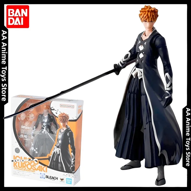 

Bandai Original S.h.figuarts Bleach Ichigo Kurosaki Tensa Zangetsu Shf Action Figures Toys Collection Model