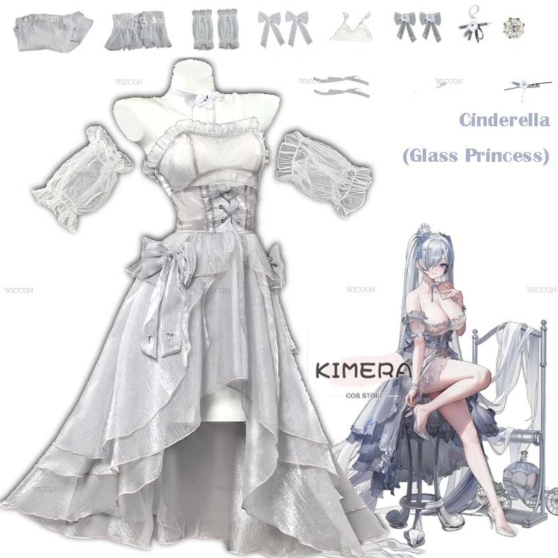 

NIKKE Cinderellaa Goddess of Victory Game Cosplay Dress Women Glass Princess Outfit Halloween Lolita Event disfraz adulto mujer